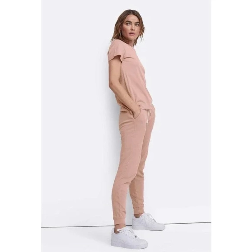 MATE the Label Pants Organic Terry Classic Jogger In Rose - Picture 3 of 7